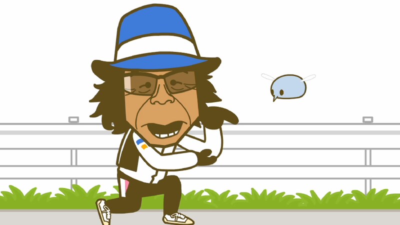 ちーすい丸と間寛平。(c)NTV