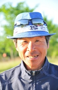 現在広島県内を走行中の間寛平。