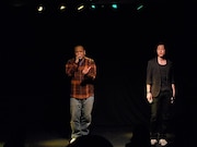 「普段ショーパブばっかり出てるから、すごく嬉しい」と語ったダブルネーム。ジョーはこの日1番イジられていた。