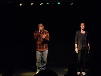 「普段ショーパブばっかり出てるから、すごく嬉しい」と語ったダブルネーム。ジョーはこの日1番イジられていた。