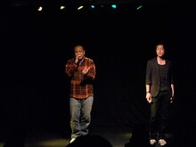 「普段ショーパブばっかり出てるから、すごく嬉しい」と語ったダブルネーム。ジョーはこの日1番イジられていた。