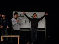 福田転球は、オープニングや試合中も矢沢永吉キャラに挑戦。「めっちゃ盛り上がるね。やって良かった」と会場からの温かい声援を喜んでいた。