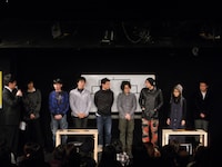 下北沢・駅前劇場にて行われた「Munasawa King Live ♯9 演劇人ばかり集まる大喜利大会」。司会はカリカ林、出演者は全員舞台などで活躍する俳優8名という稀有な大喜利大会となった。