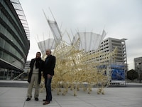 現在日本未来科学館では14日まで「テオ・ヤンセン展～生命の創造～」を開催中。