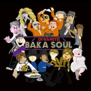 「DYNAMITE BAKA SOUL」のイラストイメージ。主な出演者のダイノジ大谷、豊満乃風(こりゃめでてーな大江、どりあんず平井、デッカチャン、ダイノジ大地)、2700、渡辺直美、平成ノブシコブシ吉村、エハラマサヒロ、チーモンチョーチュウ、アップ・ダウン阿部、2丁拳銃がイラストになっている。