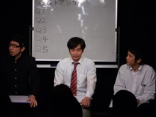 準決勝第2試験はイワイガワ井川、ハマカーン浜谷、ダブルブッキング川元。「ペニシリンの使用効果は？」などのお題で好解答が連発。