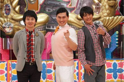 新番組「サタメン!!!」でMCを務めるオードリー若林、春日と、D☆DATEの堀井新太（左から）。(c)CTV