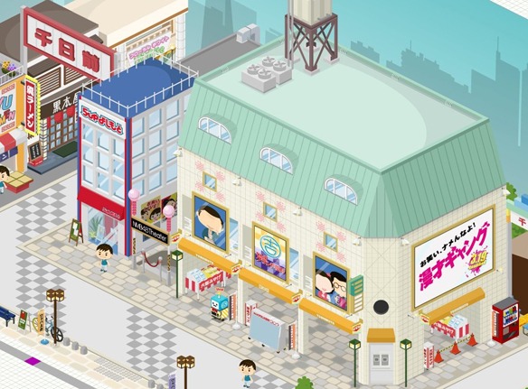 アメーバピグにオープンした「よしもと千日前エリア」イメージ。