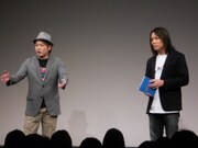 司会を務めた星野卓也と狩野英孝。11年前上京したての頃を思い出したという狩野は「とんねるずの大ファンで、最初に会う芸能人は木梨さんと決めていた」と当時のエピソードを語った。しかし実際最初に会ったのは和田勉だったという。