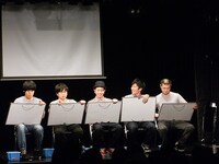 予選Aブロックのザ・ゴールデンゴールデンきたざわ、シャカ植松、笑撃戦隊・柴田、乙・島山、あばれる君。Aブロックの真剣な空気にイーグルは「大喜利ライブの楽屋が一番嫌い。まじめだから」と寂しそうだった。