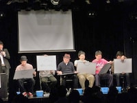 決勝に進出した笑撃戦隊・柴田、シャカ植松、超新塾・タイガー福田、ソイ八田、今泉、西村深村・西村。西村はエンディングで「決勝は楽しかったです」と予選の混乱を嘆いた。