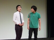 離婚した父と息子を演じたぐりんぴーす。