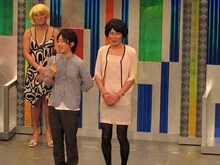 「優勝したら刑期が短くなる」という薄幸の女性「かわしまよしこ」ことシソンヌじろう。年齢は47歳、自分の点数は「罪を除けば100点」と語った。