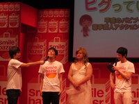 ネタの途中でも何を言っているかわからなかった熊谷は発声練習。サ行の「サロンパス、貼ってもいいけどこってない」、シャ行の「社会算数理科、その後気分が悪くなって早退」を練習した。しかし不採用となってしまい熊谷は「不採用やですよー」を連呼。