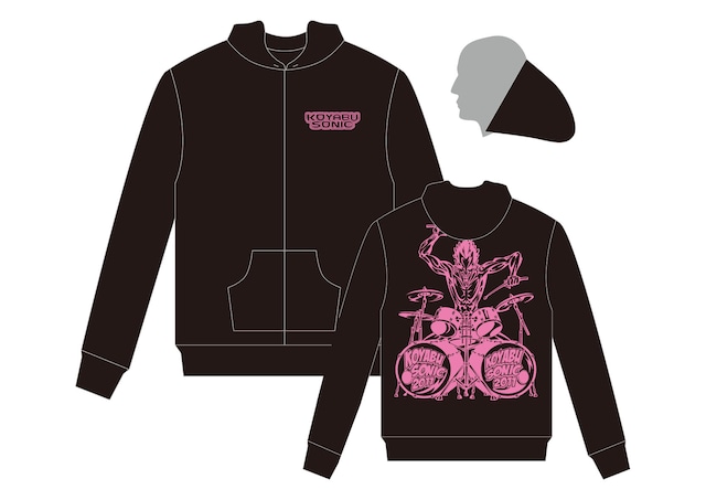 5月21日（土）・22日（日）に大阪・舞洲コヤブソニック特設会場にて開催される「KOYABU SONIC 2011」で発売されるパーカー。サイズはS、M、L。価格は4000円。