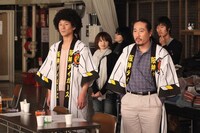 CM撮影の一場面。