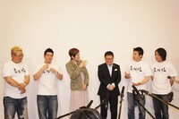 会見の様子。被災地の人々の県民性について「東北の人は粘り強い」と盛り上がった。