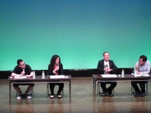 東京・北沢タウンホールにて行われたバッファロー吾郎・木村、上田誠（ヨーロッパ企画）、せきしろの人気企画「SLUSH-PILE. FESTIVAL『企画ナイト5」』」。ピース又吉は今回初参加。