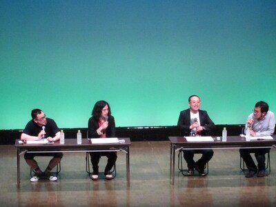 東京・北沢タウンホールにて行われたバッファロー吾郎・木村、上田誠（ヨーロッパ企画）、せきしろの人気企画「SLUSH-PILE. FESTIVAL『企画ナイト5」』」。ピース又吉は今回初参加。