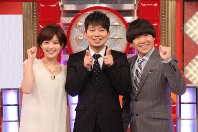 「その顔が見てみたい」のゴールデンタイム進出が決定。写真は司会を務める雨上がり決死隊と、進行役の中野美奈子フジテレビアナウンサー（左）。(c)フジテレビ