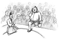 作中で紹介されるイラスト「パーカーにサンダル」。