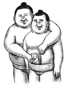 作中で紹介されるイラスト「後輩を買収」。