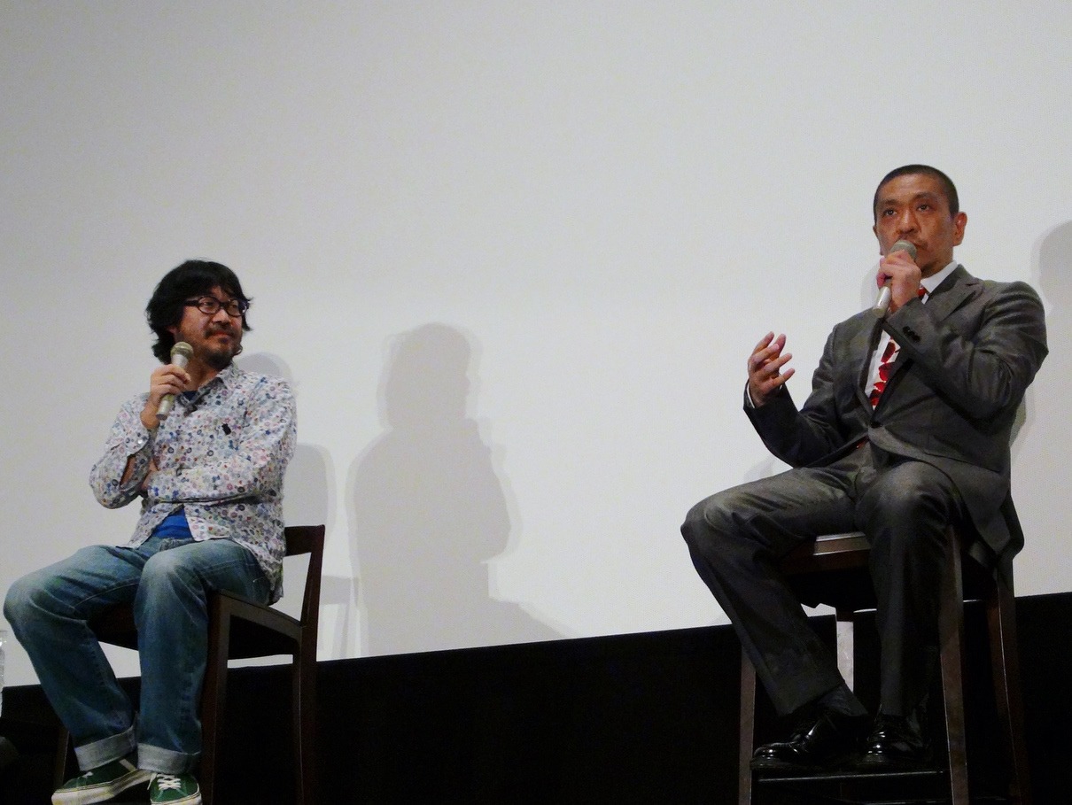 映画「さや侍」ティーチインの一場面。