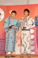 ブラックマヨネーズ。先日第1子が誕生した小杉（左）は、チュート徳井に「髪の毛の量は今のところ、子どもよりも小杉のほうがギリギリ勝っている」と言われ、「圧勝です！」と反論した。