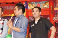 「ドッキリの仕事も嫁（木下優樹菜）のバーターです。僕の実力も頭打ちなんで」とやや自虐的に発言、記者の笑いを誘ったFUJIWARA藤本。