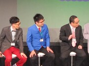 次長の木村、課長の橋本、社員のもりやすバンバンビガロが「泡のパワー派」。もりやすはトランプに「メガネのシャンプー」をかけると柄が消えるという見事なマジックを披露した。