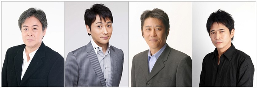 「～芸能界麻雀最強位決定戦～THEわれめDEポン 生スペシャル」に出演する風間杜夫、アンジャッシュ児嶋、坂上忍、萩原聖人。