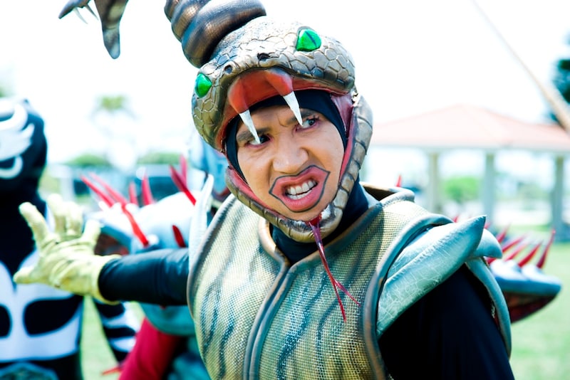 映画「琉神マブヤー THE MOVIE 七つのマブイ」で、琉神マブヤーの宿敵・ハブデービルとして登場するガレッジセール・ゴリ。(c)2011琉神マブヤーTHE MOVIE製作委員会