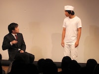 トップリード。威勢のいい寿司屋の大将に、「とりあえずマグロ」と注文したサラリーマン。そこから2人の寿司をめぐる怒濤のドラマが展開する。