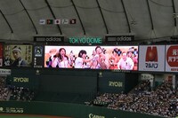 東京ドームにて行われた「東京ドーム発電所 powered by ジョージア」に登場したサバンナ八木となかやまきんに君。