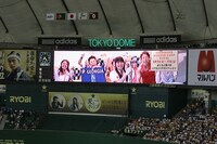 東京ドームにて行われた「東京ドーム発電所 powered by ジョージア」に登場したサバンナ八木となかやまきんに君。