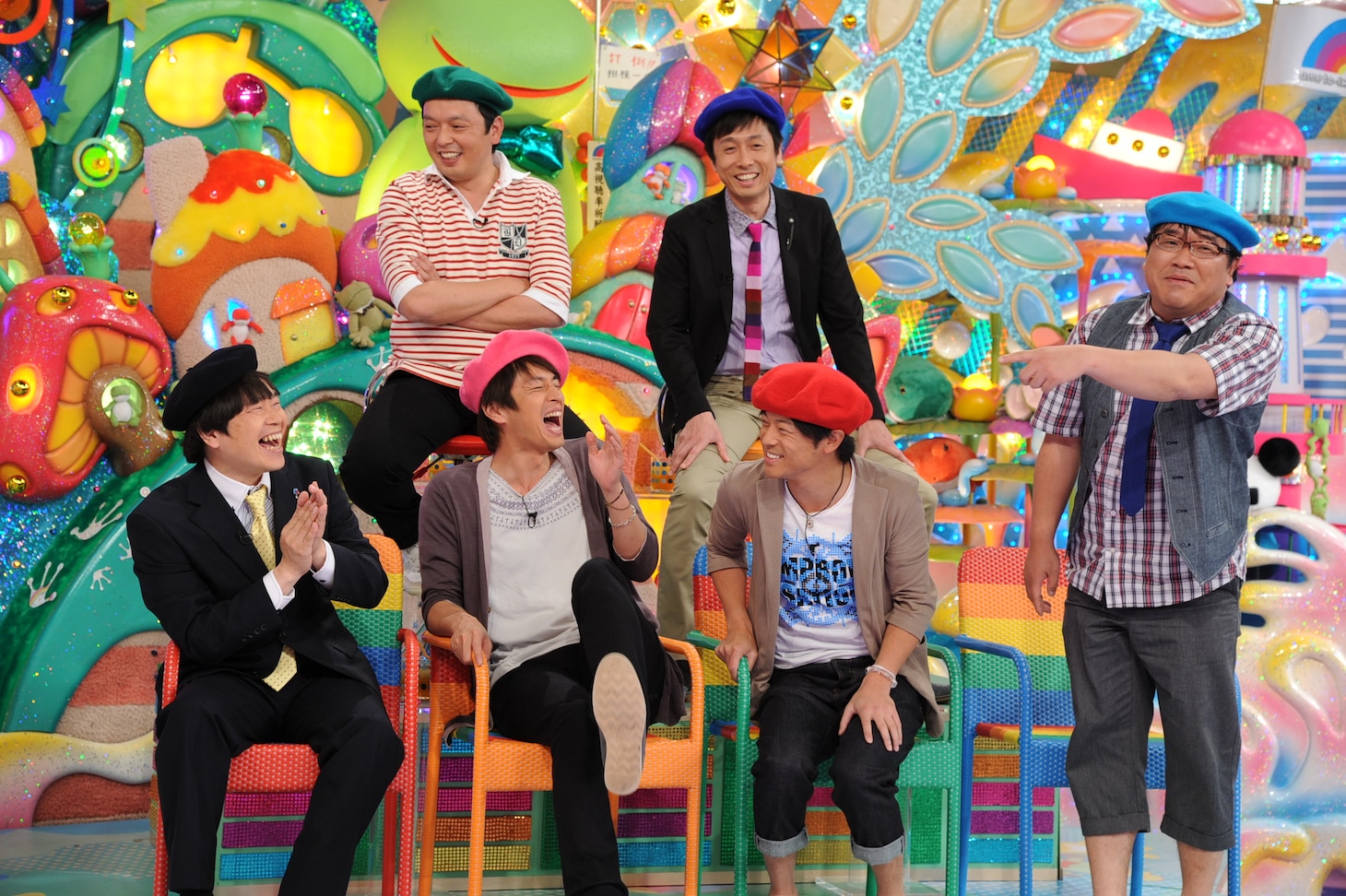 「アメトーーク！」で放送された「絵心ない芸人」の一場面。展示会では出演芸人たちが描いた多数の「絵心ない」イラストを楽しめる。