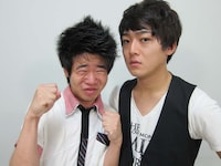 オレンジサンセット。「人生で一番緊張しました。有名な方3人で。でもめちゃめちゃ嬉しかったです」（岡田）、「みなさん笑っていただいて嬉しかったです。芸人冥利に尽きます」（下村）。