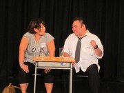 豚と真珠。登場から笑いをとっていた2人はホストクラブのコントを披露。1回戦敗退。