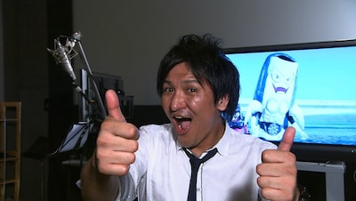 映画「琉神マブヤー」に登場するオリジナルキャラクター・ジンベエダー役で声優を務めるスリムクラブ真栄田。(c)2011琉神マブヤーTHE MOVIE製作委員会