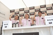 ハライチ岩井、ハライチ澤部、ロッチ・コカド（左から）。