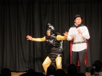 さるしばい。颯爽と登場した悪者たち。しかし予想とは違う展開に。2回戦敗退。