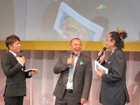 かつて海物語シリーズに関して対談したこともある木下とトム。木下が「話が尽きなかった」と言うと、トムは「海でこれだけ話が持つのは加山雄三か僕ら」とボケ、木本から「海違いですよ」と優しくツッコまれた。