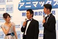 小林麻耶とはんにゃ（左から）。