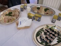 会場ではSPAMを使ったサンドウィッチと手巻き寿司もふるまわれた。