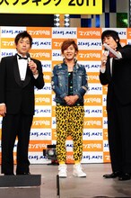 「師匠（今いくよ・くるよ）に恩返しできたかな」と喜びを語ったサカイスト・デンペー（中央）。