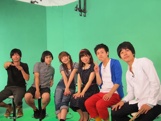 CSホームドラマチャンネルのスペシャル番組「第3回キッザニア東京お笑いコンテスト×松竹芸人」に登場するヒカリゴケ、梅小鉢、うしろシティ。