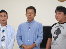 CSテレ朝チャンネルで放送中の「我が家のチャンネルG」収録の様子。ゲストは福田萌と高井正憲・元アナウンサー。