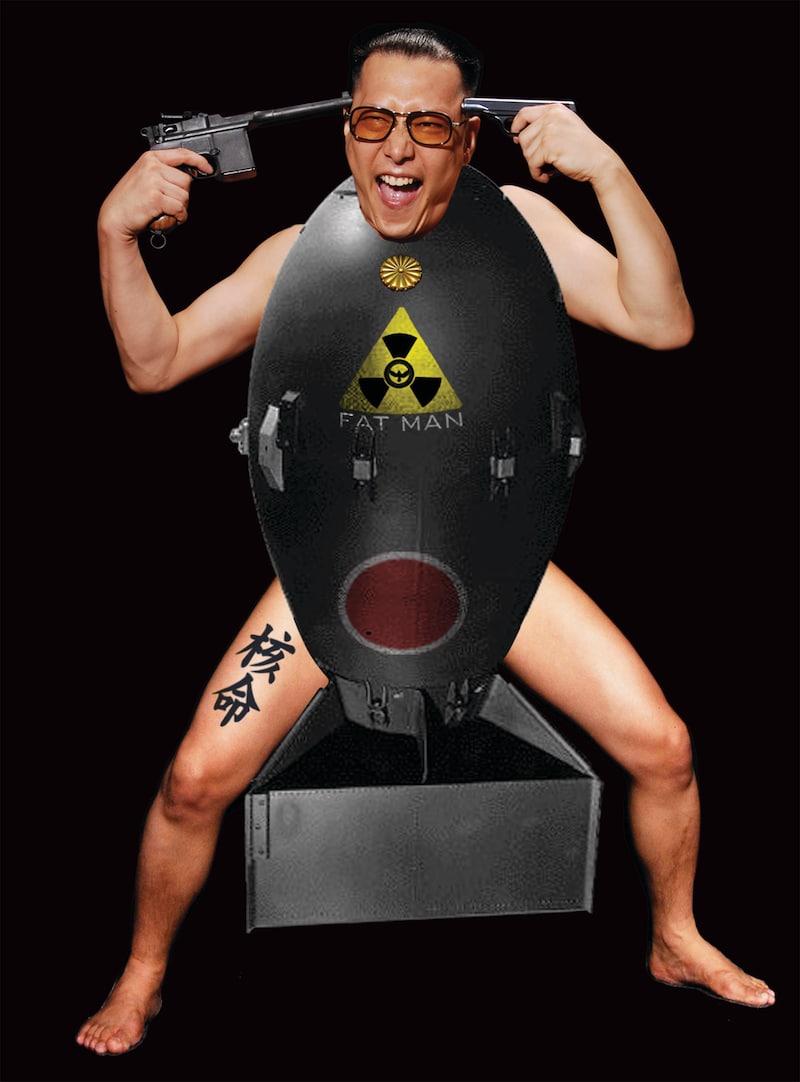 「『鳥肌実の人間核命』メルトアップ↑演説」を全国7都市で開催する鳥肌実。写真は「FATMAN」姿での1枚。