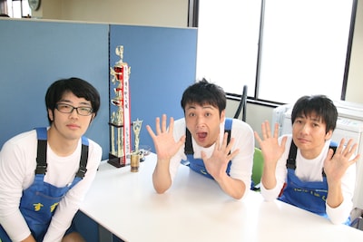 新バラエティ番組「撮れ高次第」に出演する（左から）ドランクドラゴン鈴木、アンジャッシュ児嶋、キングオブコメディ高橋。お笑いナタリーの取材に対して、番組への意気込みやお互いへの印象をたっぷり語ってくれた。