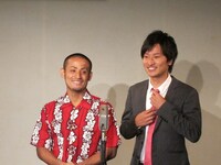 芸暦3年目のヒダリウマ。カラオケで盛り上げるのが難しいと言う沖縄出身の新崎。カラオケでの普段の様子を再現してみるが……。トークでは「あのオチ1年目のとき思いついたの!?」とスパローズを驚愕させた。